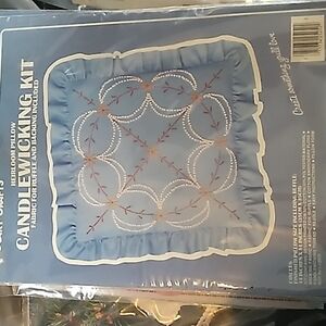 Vintage Vogart Crafts heirloom pillow candle wicking pillow kit